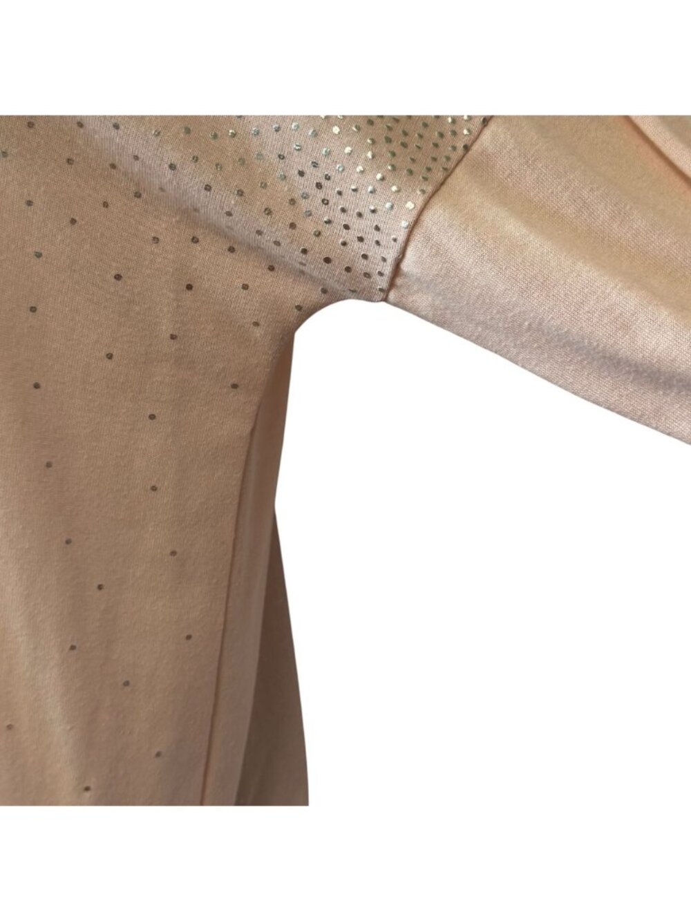 Rebecca Malone XL Womens V-Neck Top w/ Silver Embellishments Pink Long Sleeves - Picture 6 of 16